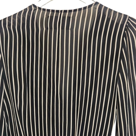 Reformation Black and White Striped Blouse - Picture 8 of 9